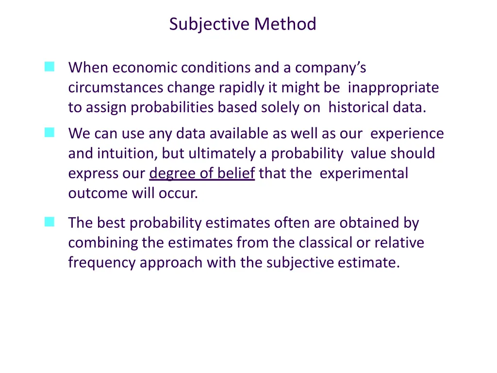 subjective method