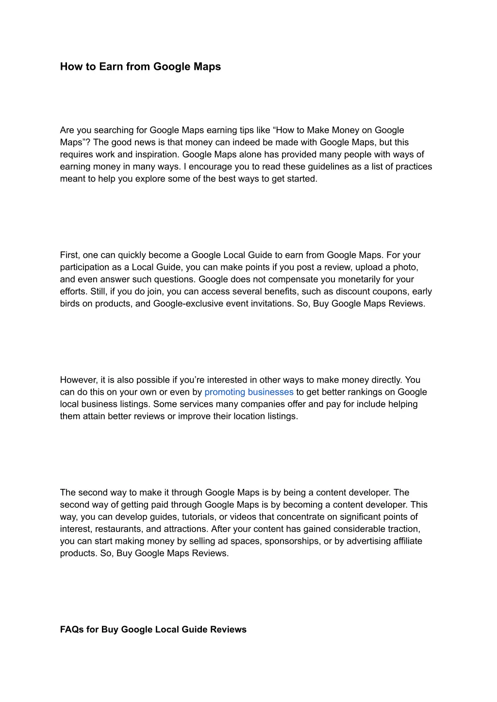 how to earn from google maps