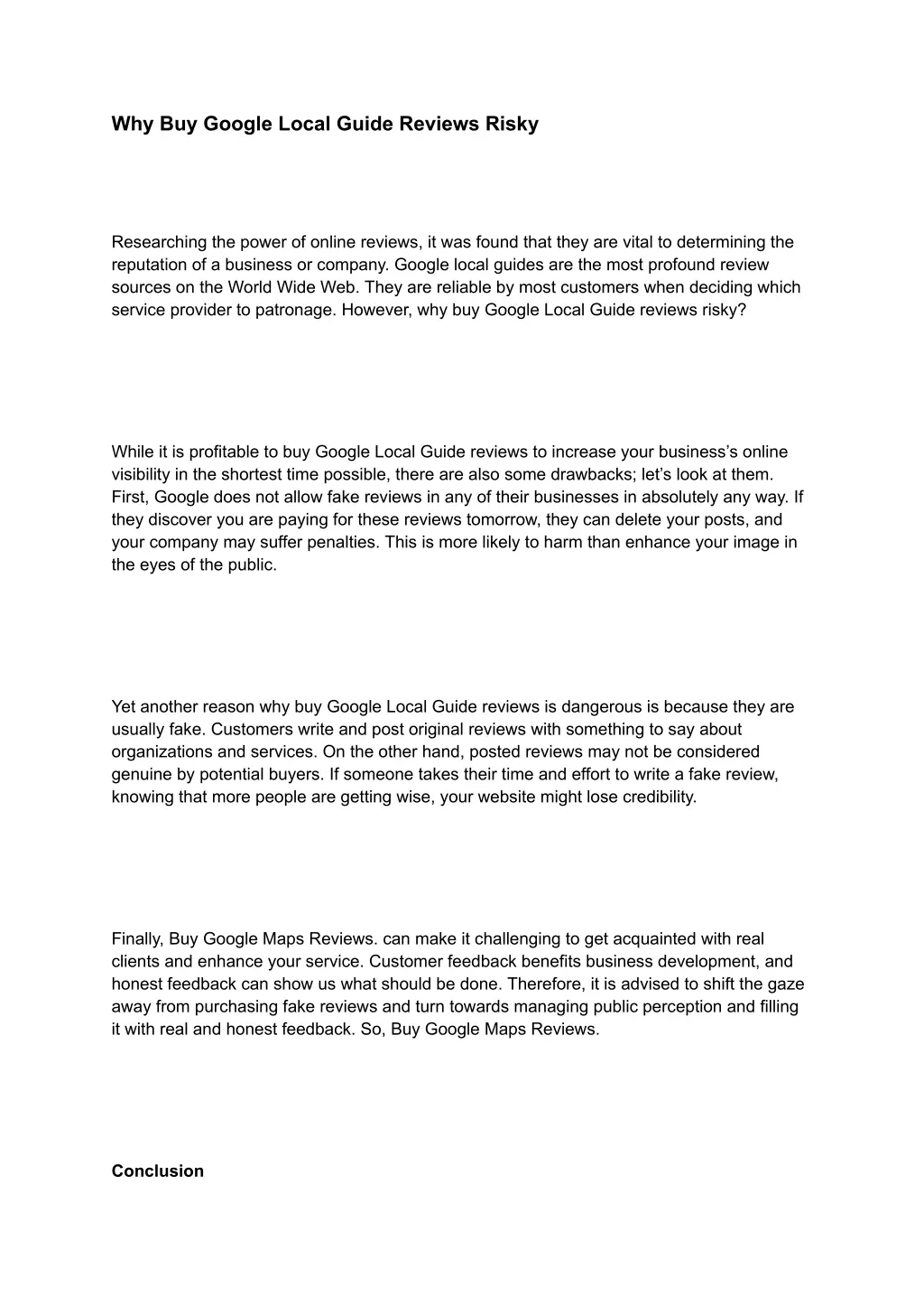 why buy google local guide reviews risky