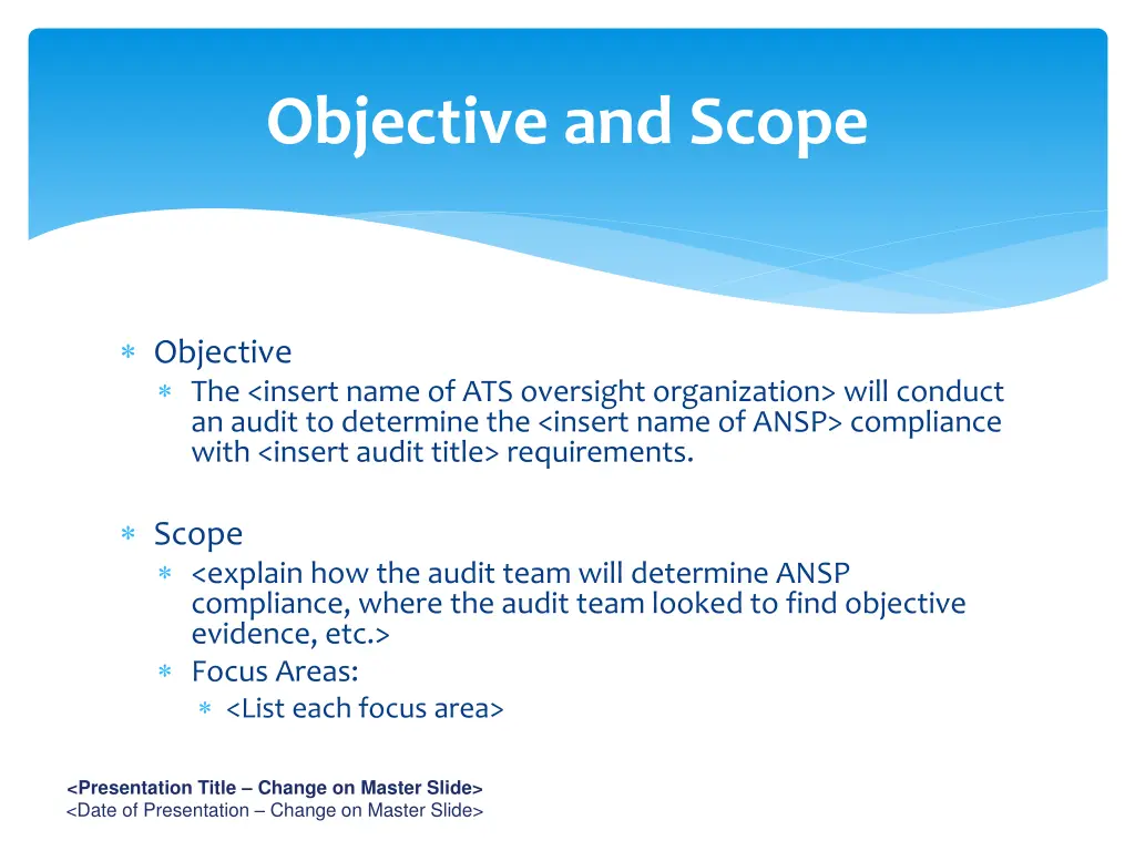 objective and scope