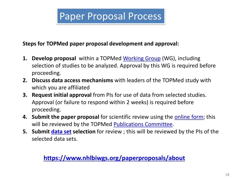paper proposal process