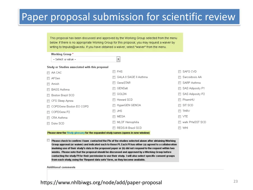 paper proposal submission for scientific review