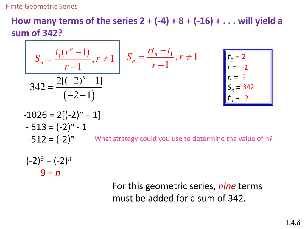 finite geometric series 2