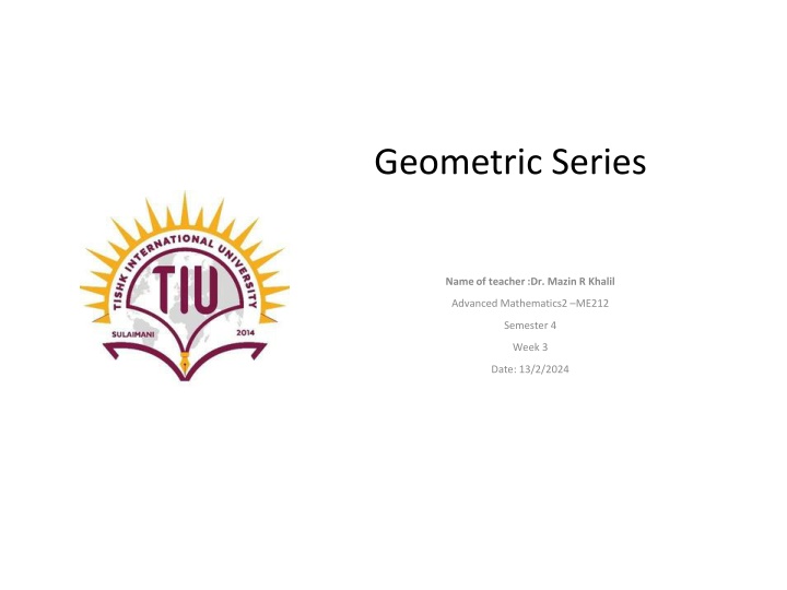 geometric series