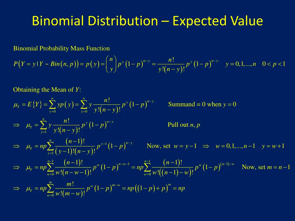 binomial distribution expected value