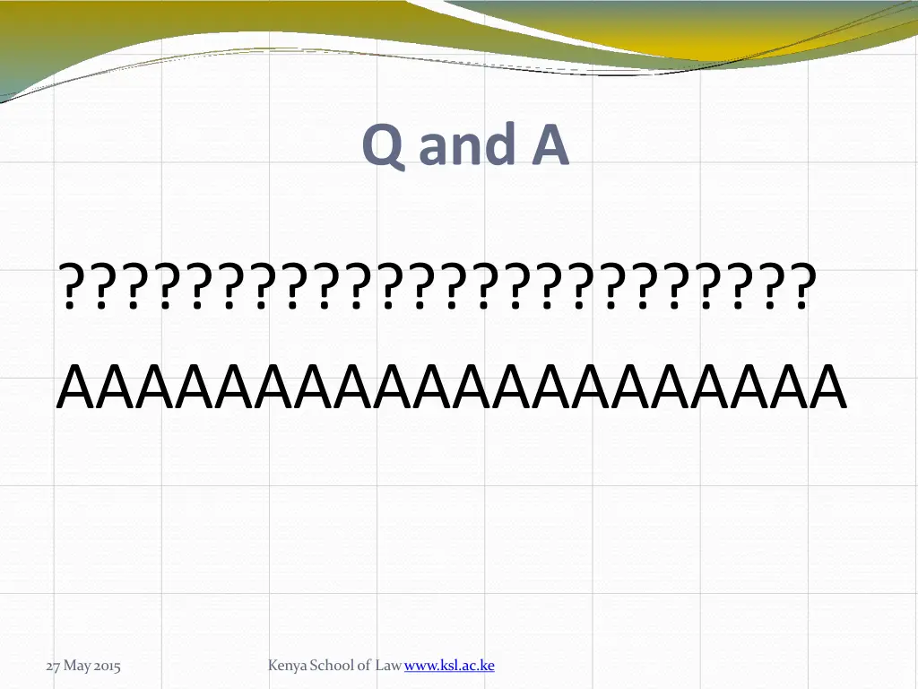 q and a