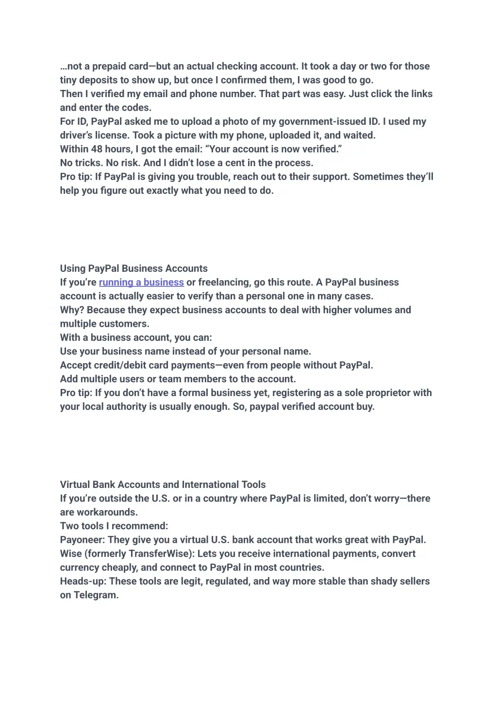 not a prepaid card but an actual checking account