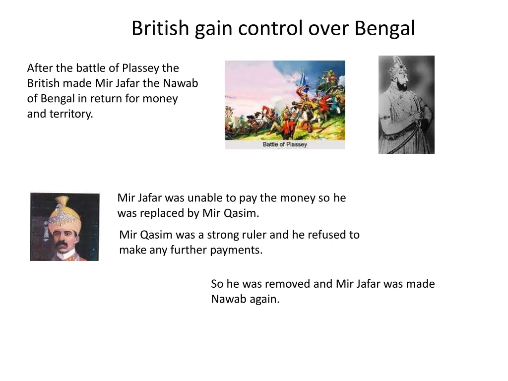 british gain control over bengal