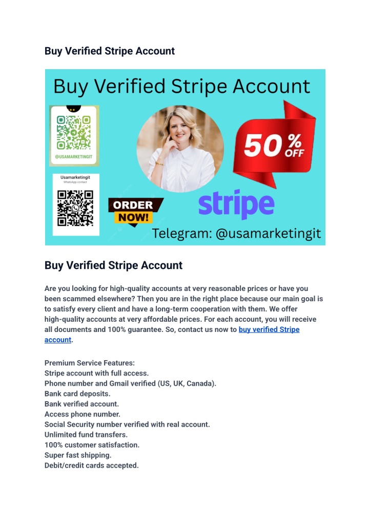 buy verified stripe account