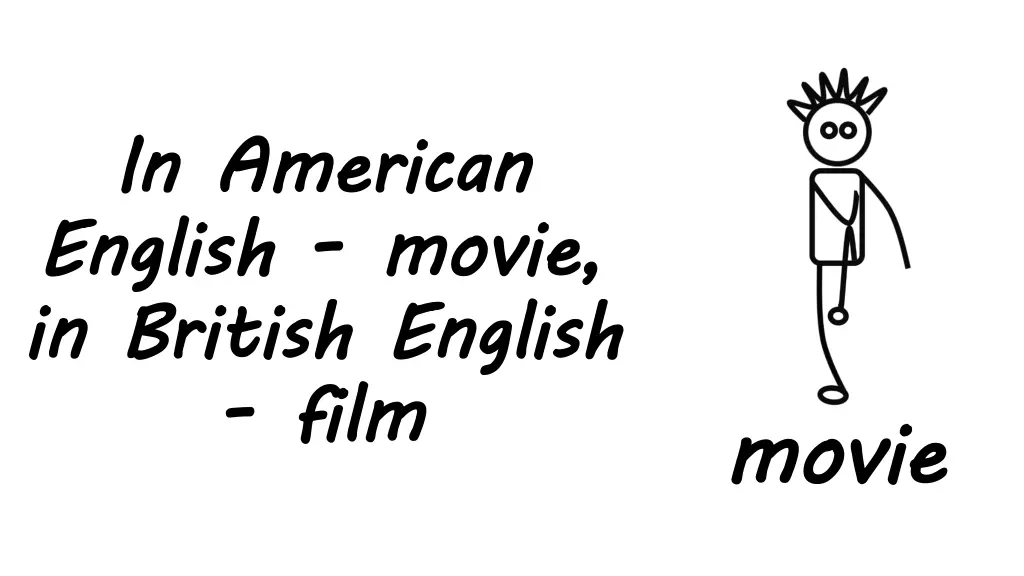 in american english in british film