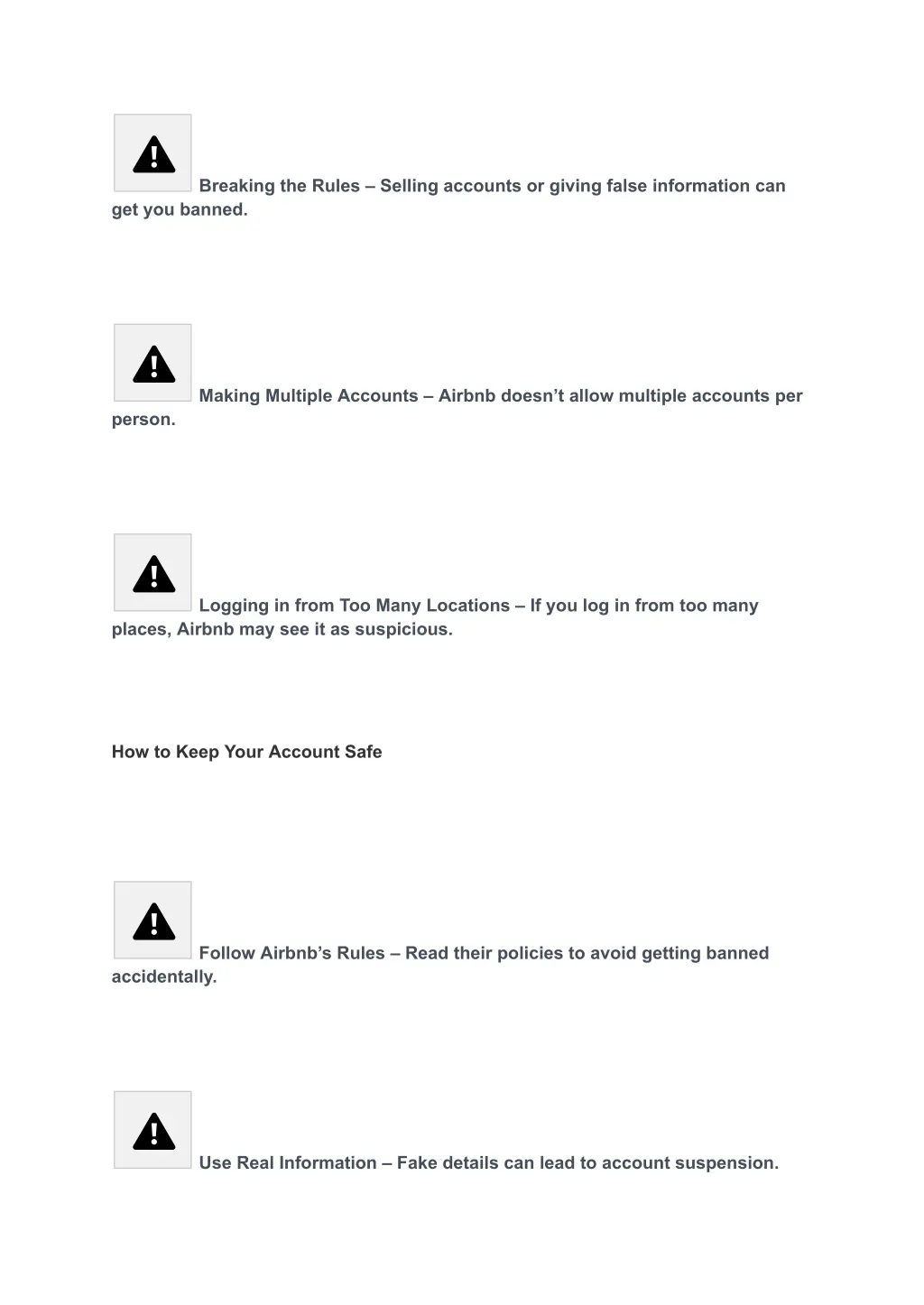 breaking the rules selling accounts or giving