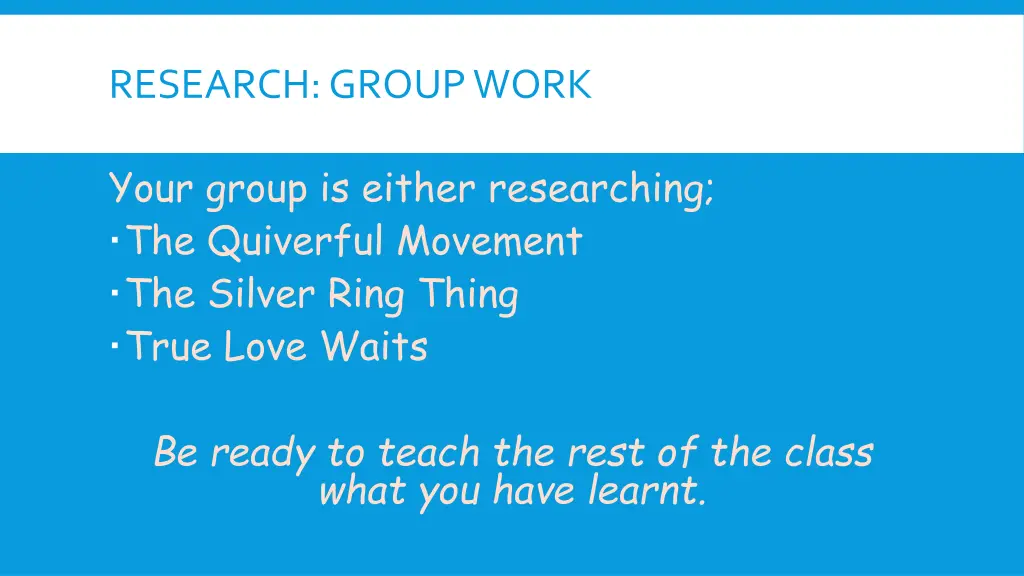 research group work