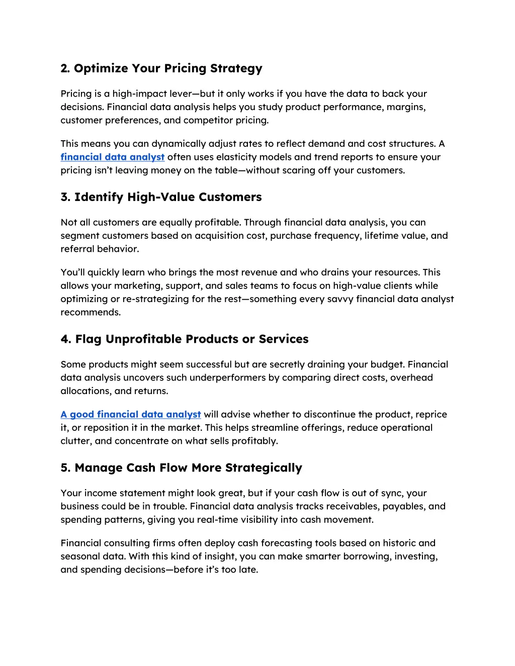2 optimize your pricing strategy