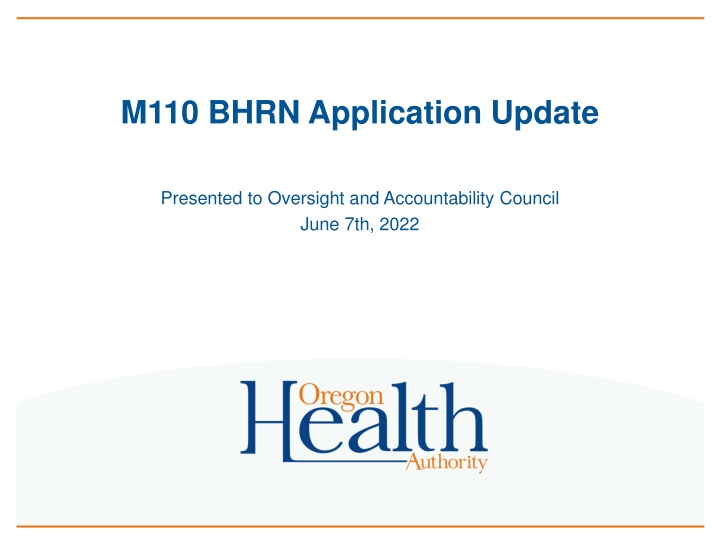 m110 bhrn application update