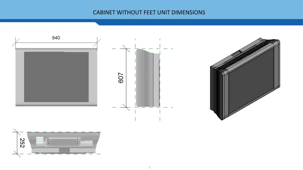 cabinet without feet unit dimensions