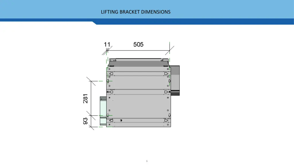 lifting bracket dimensions