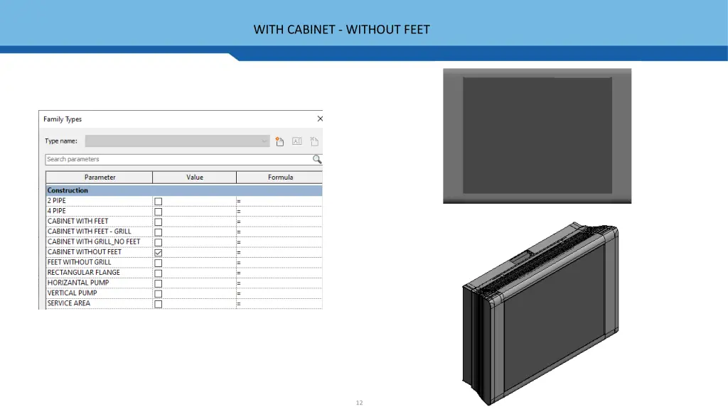 with cabinet without feet
