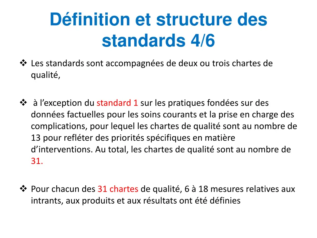 d finition et structure des standards 4 6