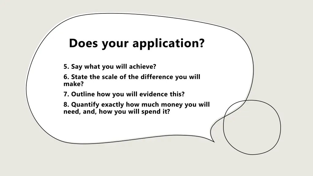 does your application
