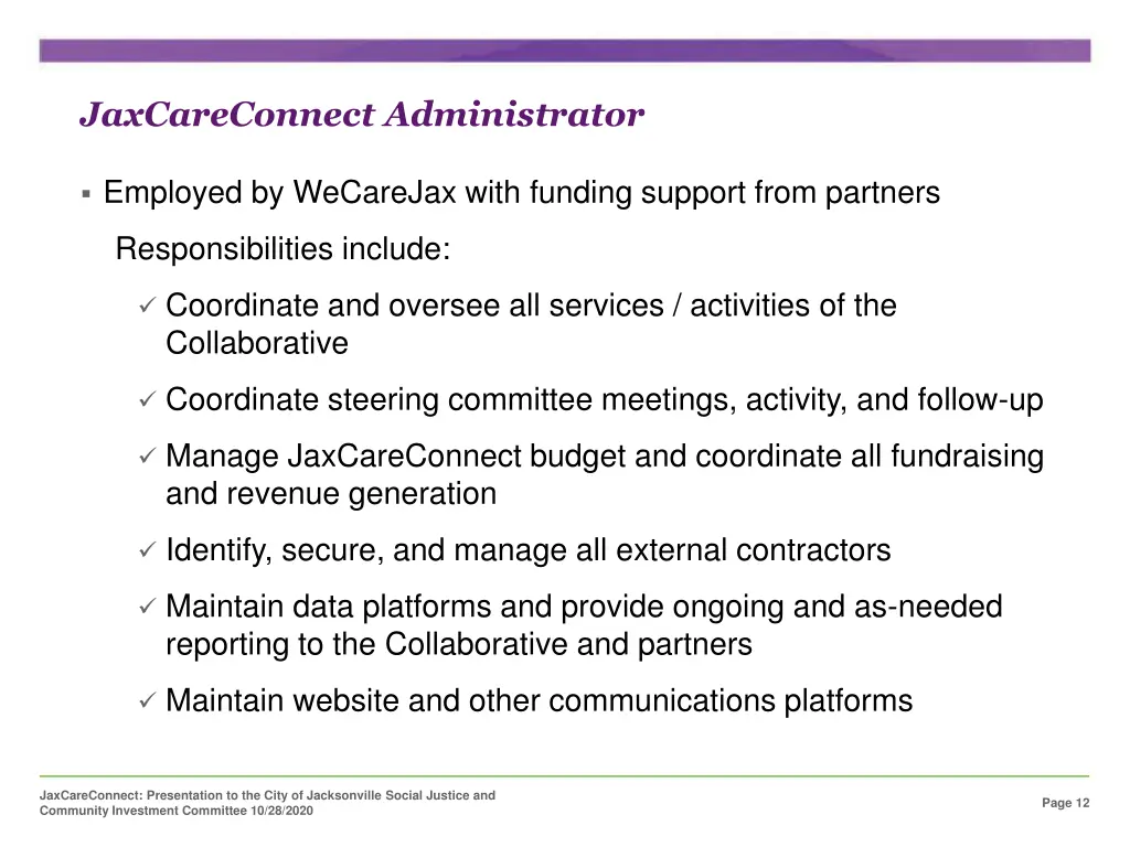 jaxcareconnect administrator