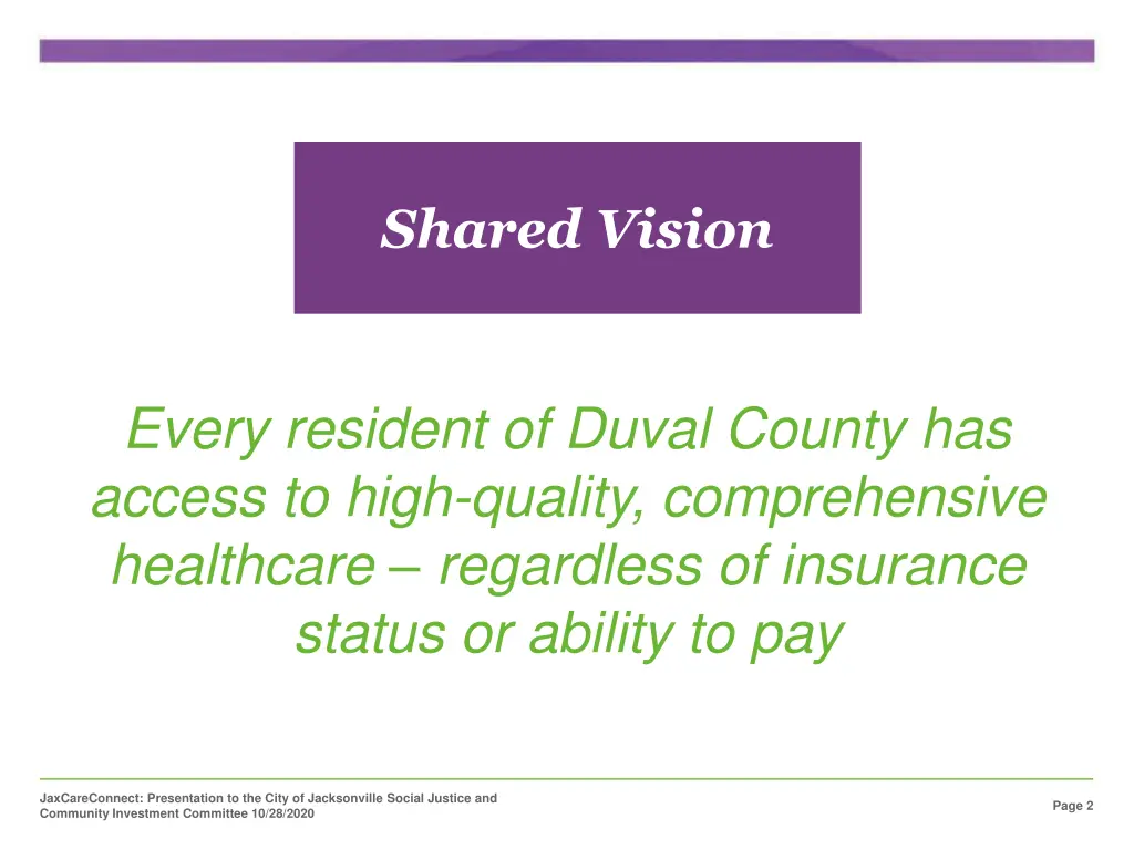 shared vision