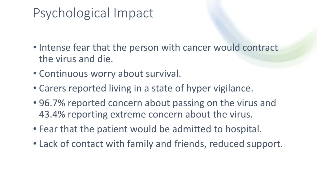 psychological impact