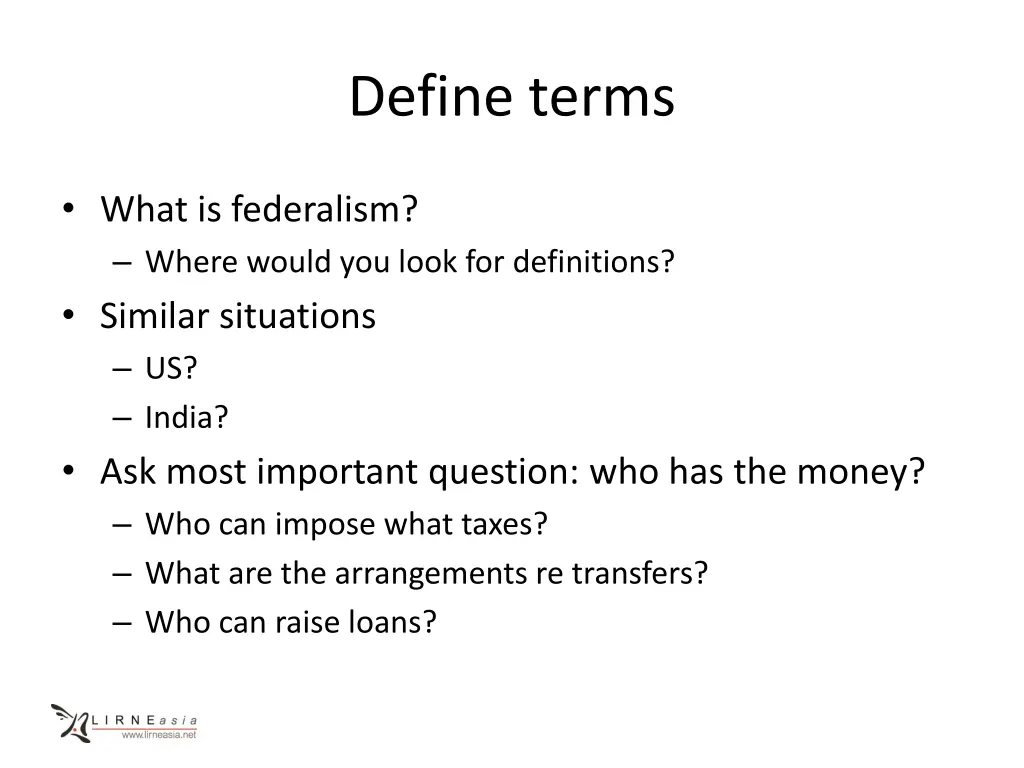 define terms