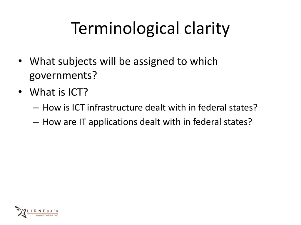 terminological clarity