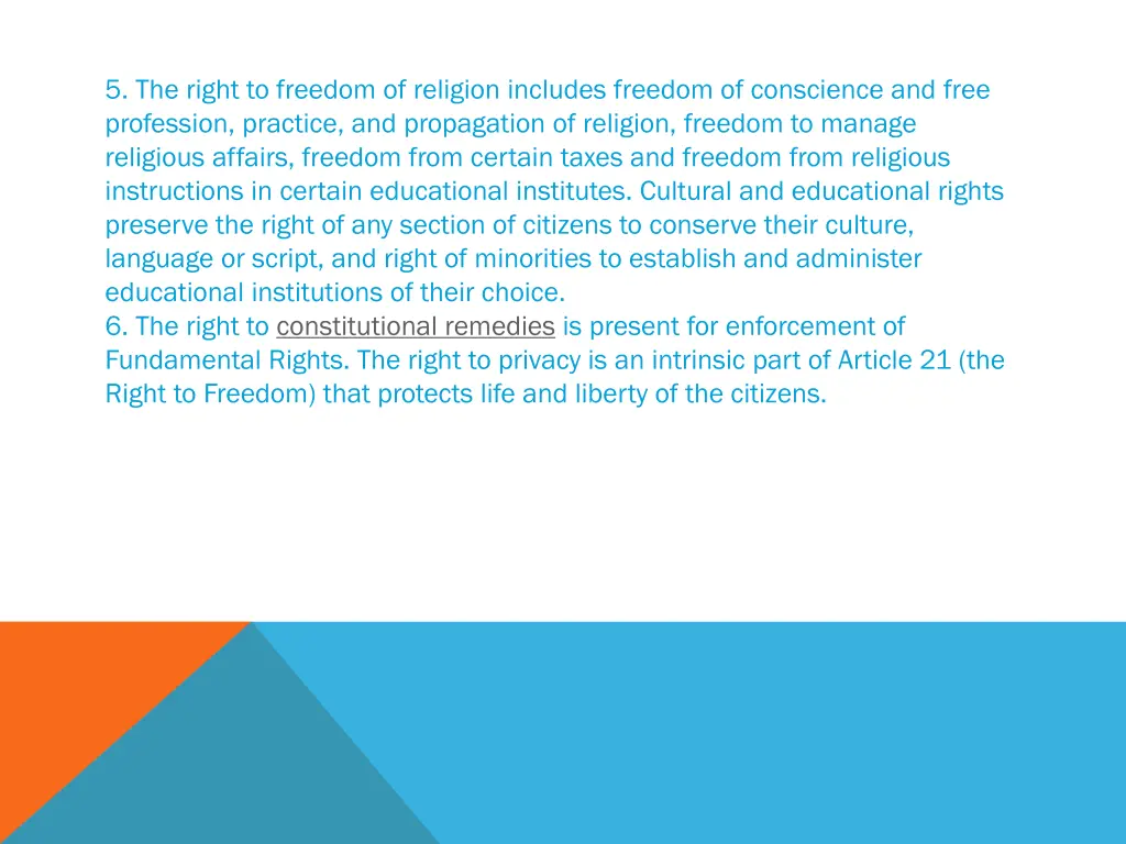 5 the right to freedom of religion includes