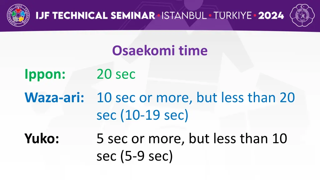 osaekomi time