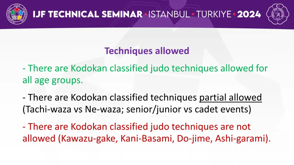 techniques allowed