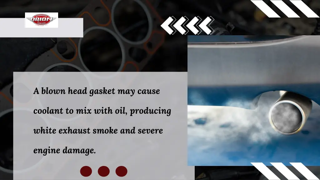 a blown head gasket may cause