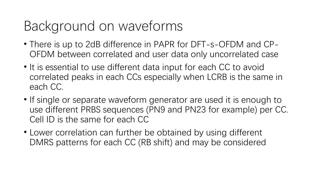 background on waveforms