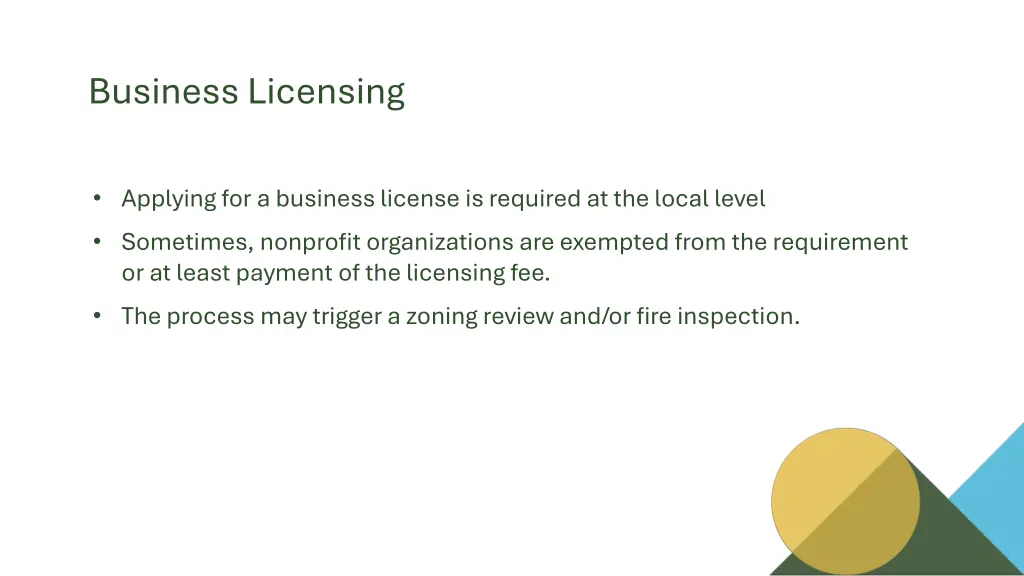 business licensing