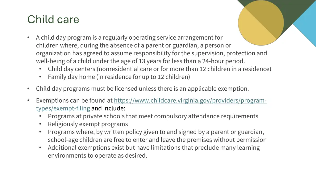 child care