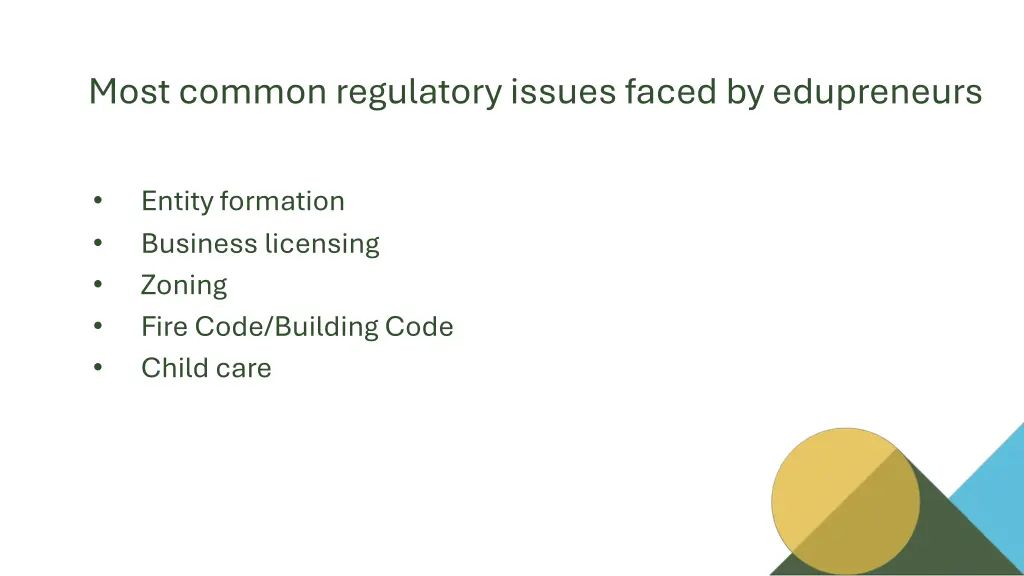 most common regulatory issues faced by edupreneurs