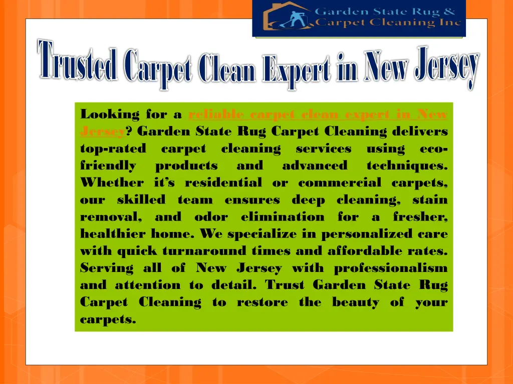 trusted carpet clean expert in new jersey trusted 3
