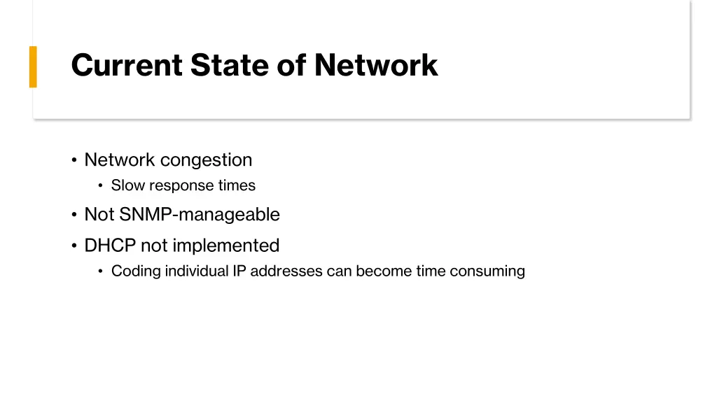 current state of network