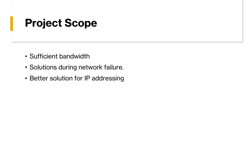 project scope