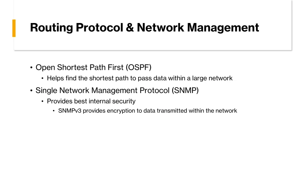 routing protocol network management