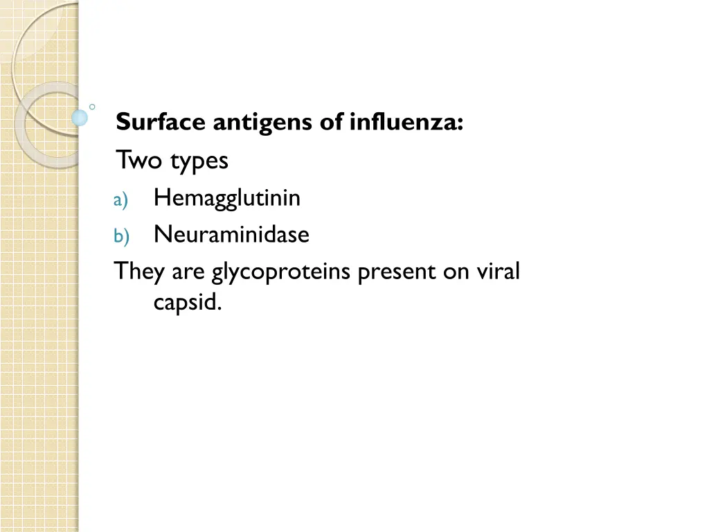 surface antigens of influenza two types