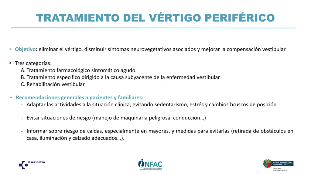 tratamiento del v rtigo perif rico