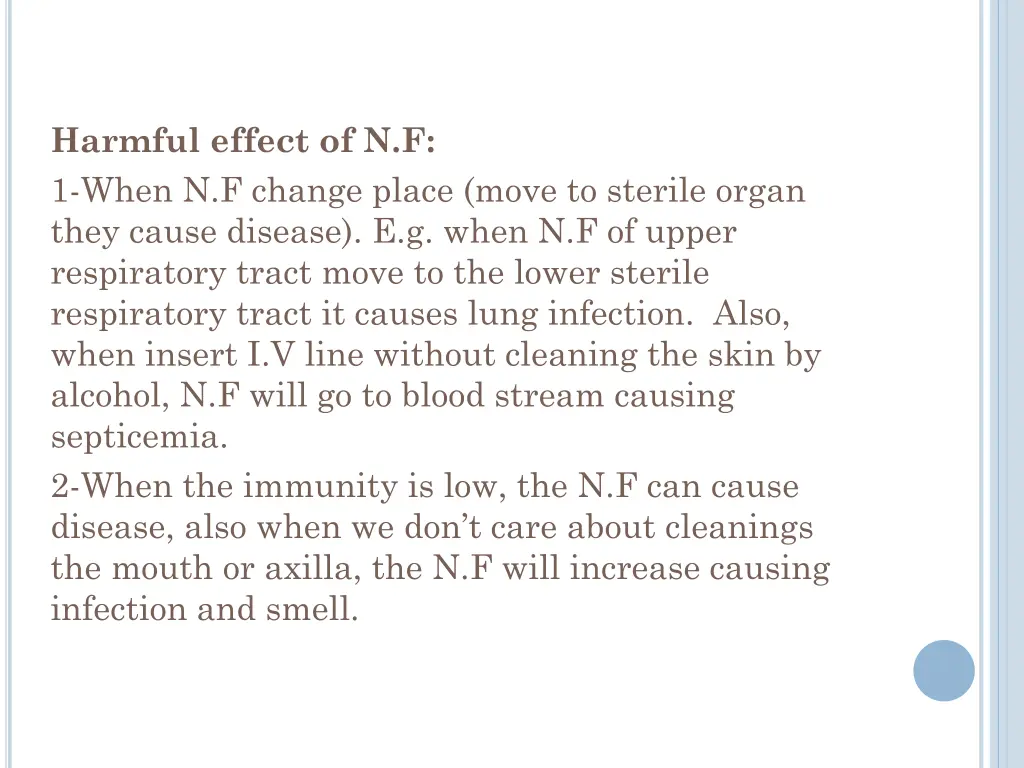 harmful effect of n f 1 when n f change place