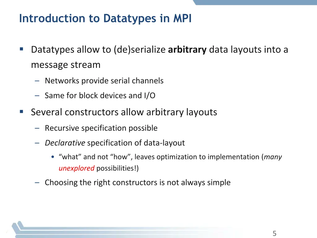 introduction to datatypes in mpi