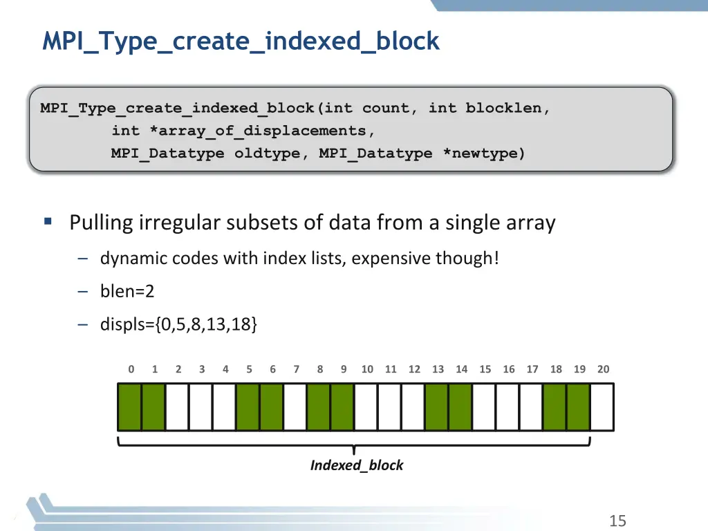 mpi type create indexed block