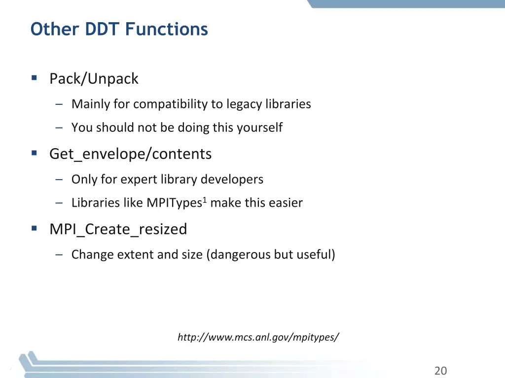 other ddt functions