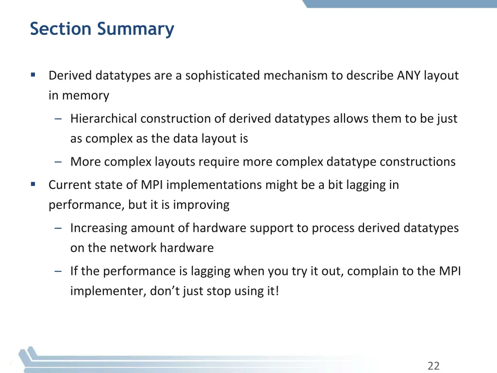 section summary