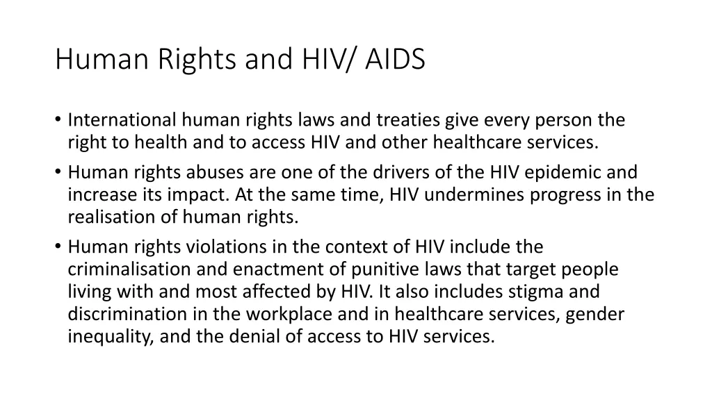 human rights and hiv aids