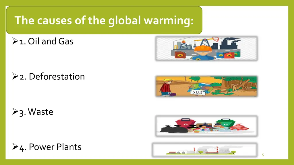 the causes of the global warming