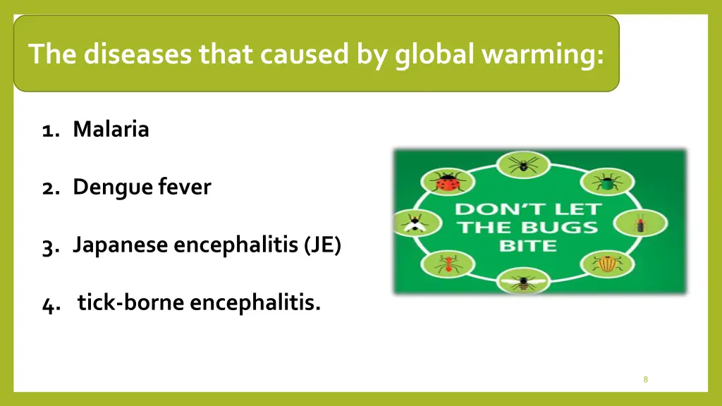 the diseases that caused by global warming